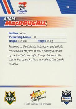 2008 Select NRL Champions #90 Adam MacDougall Back